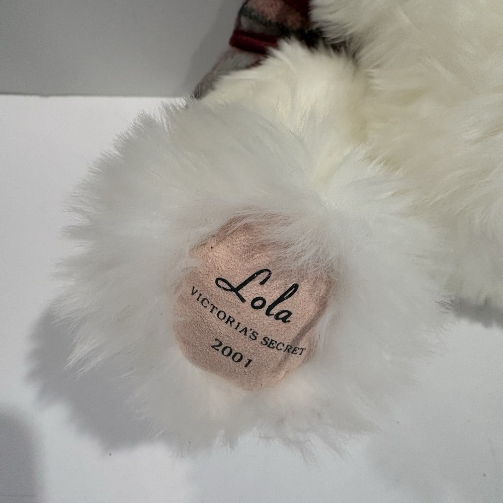 Victoria Secret Gund Plush Plaid Puppy Dog Lola‎ Rare Limited Edition 2001 Y2K - Picture 2 of 11
